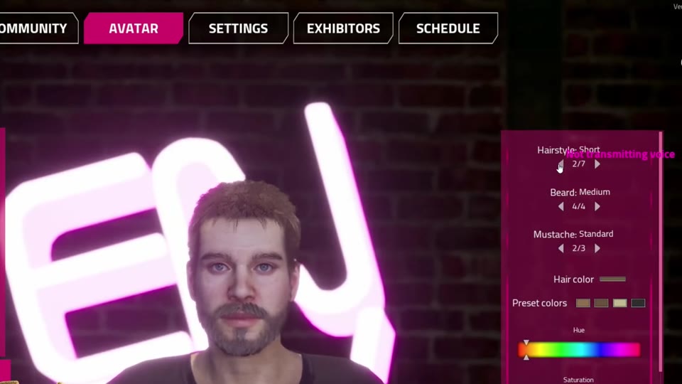 Avatar creator in Endix