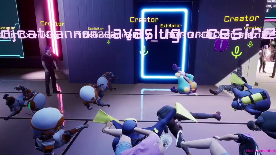 Players dancing as playable game characters