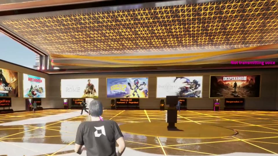 Exhibitor hall with game booths